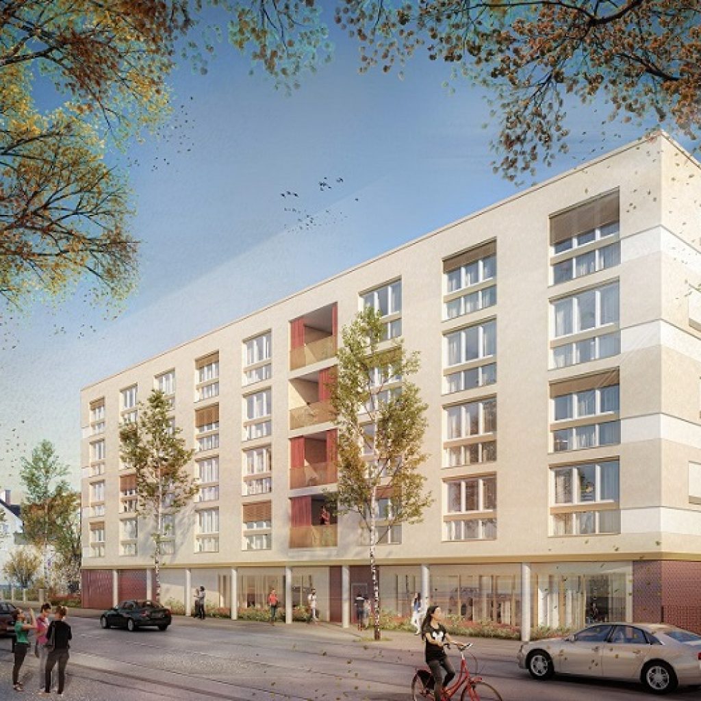 Mehrstöckiges Wohnhaus mit Loggien